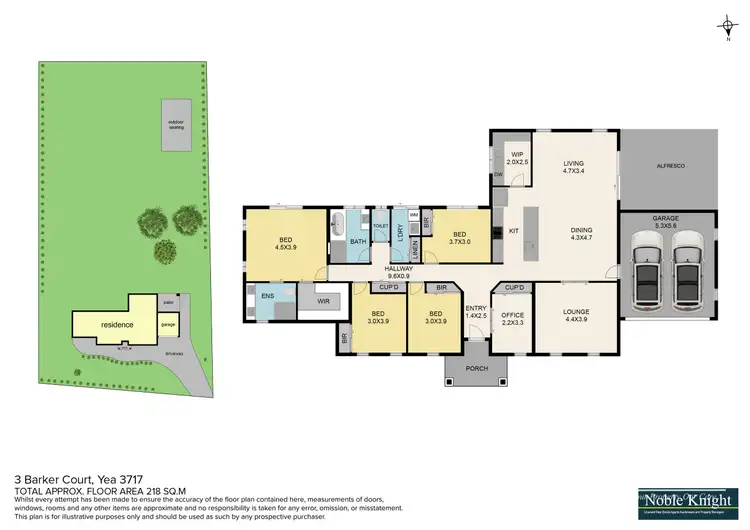 Floorplan of Homely house listing, 3 Barker Court, Yea VIC 3717