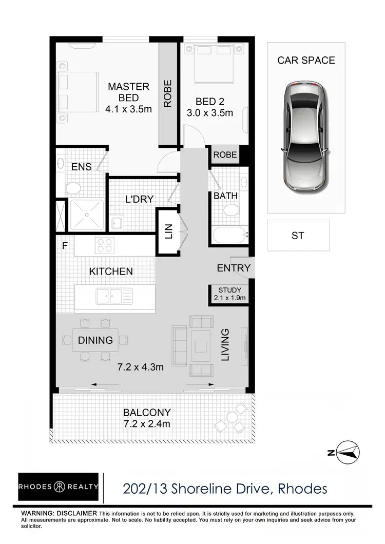 Floorplan of Homely apartment listing, 202/13 Shoreline Drive, Rhodes NSW 2138