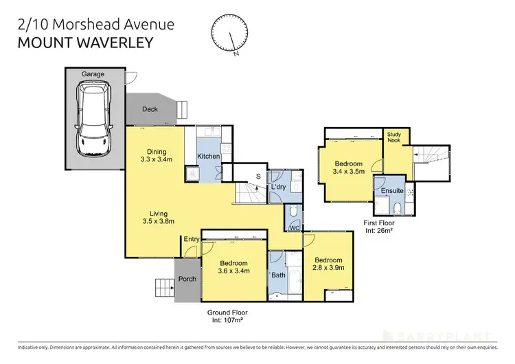 Floorplan of Homely townhouse listing, 2/10 Morshead Avenue, Mount Waverley VIC 3149