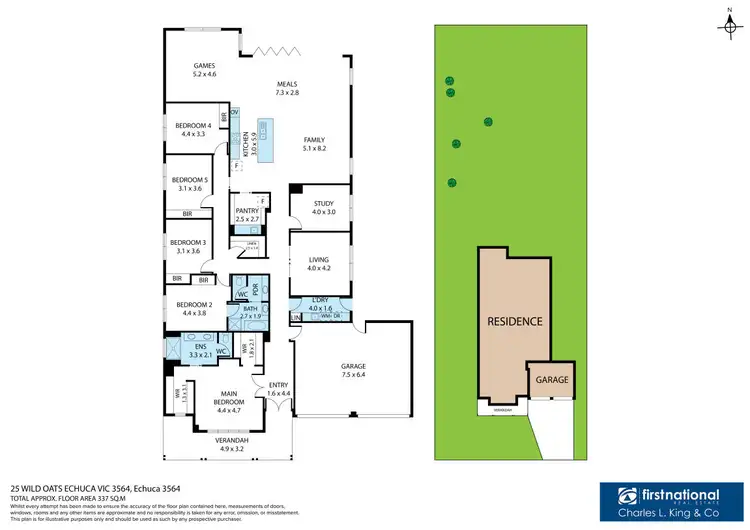 Floorplan of Homely house listing, 25 Wild Oat Drive, Echuca VIC 3564