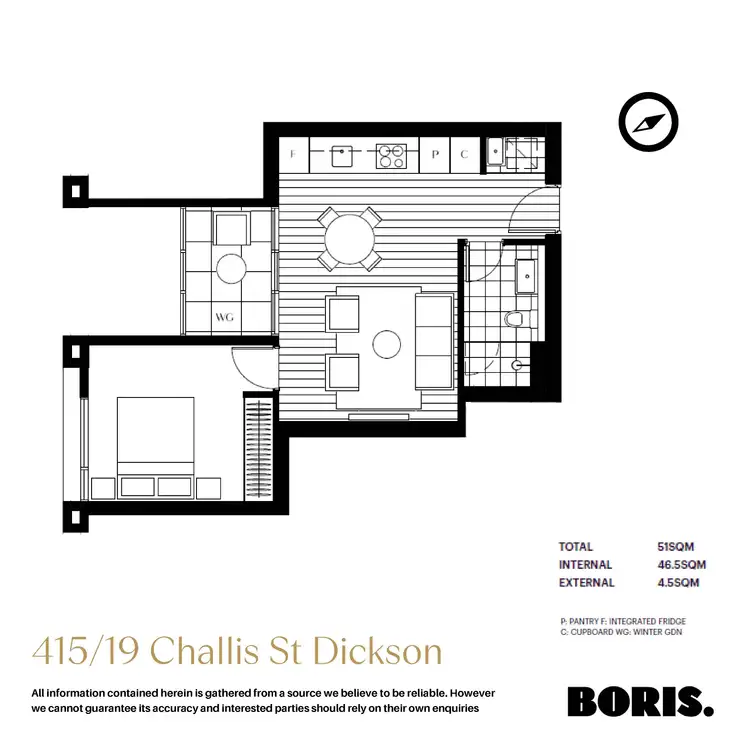Floorplan of Homely apartment listing, 415/19 Challis Street, Dickson ACT 2602