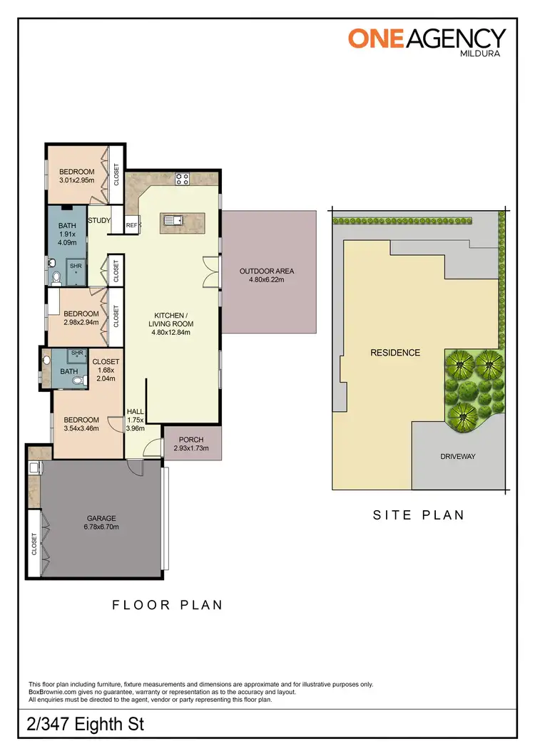 Floorplan of Homely unit listing, 2/347-349 Eighth Street, Mildura VIC 3500