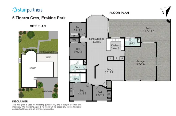 Floorplan of Homely house listing, 5 Tinarra Crescent, Erskine Park NSW 2759