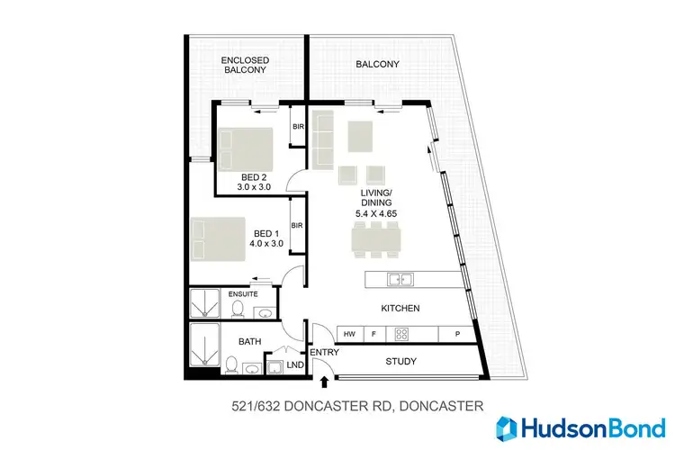 Floorplan of Homely apartment listing, 521/632 Doncaster Road, Doncaster VIC 3108