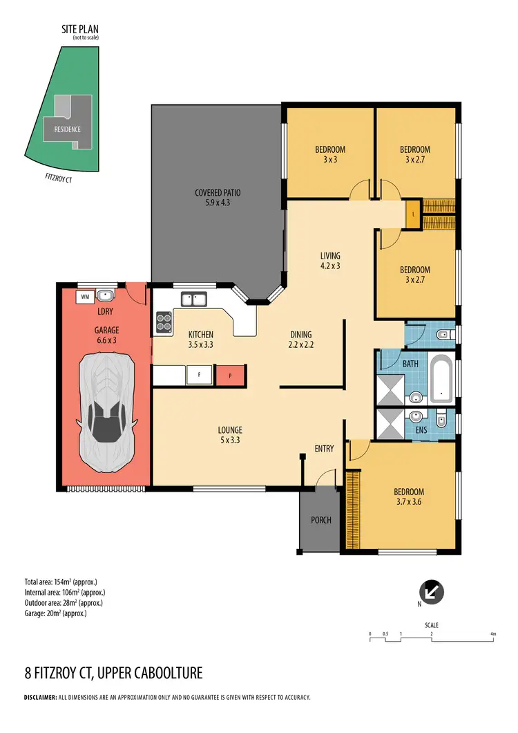 Floorplan of Homely house listing, 8 Fitzroy Court, Upper Caboolture QLD 4510
