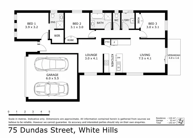 Floorplan of Homely house listing, 75 Dundas Street, White Hills VIC 3550