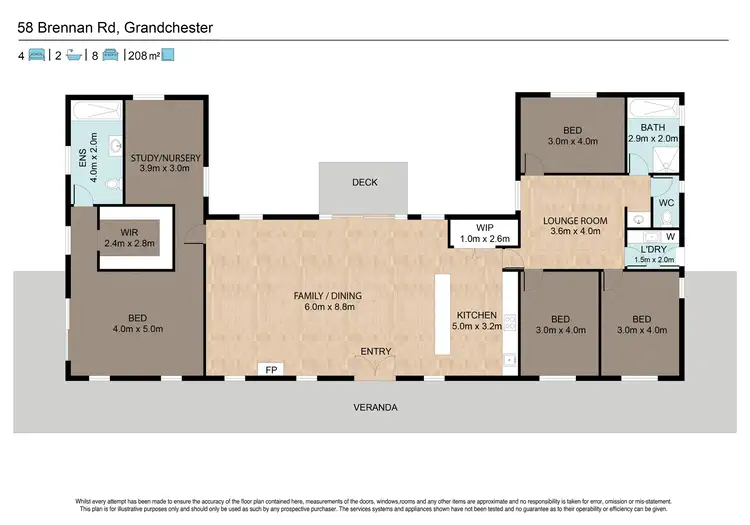 Floorplan of Homely house listing, 58 Brennan Road, Grandchester QLD 4340