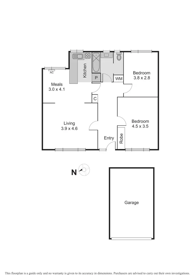 Floorplan of Homely apartment listing, 2/45 Spray Street, Elwood VIC 3184
