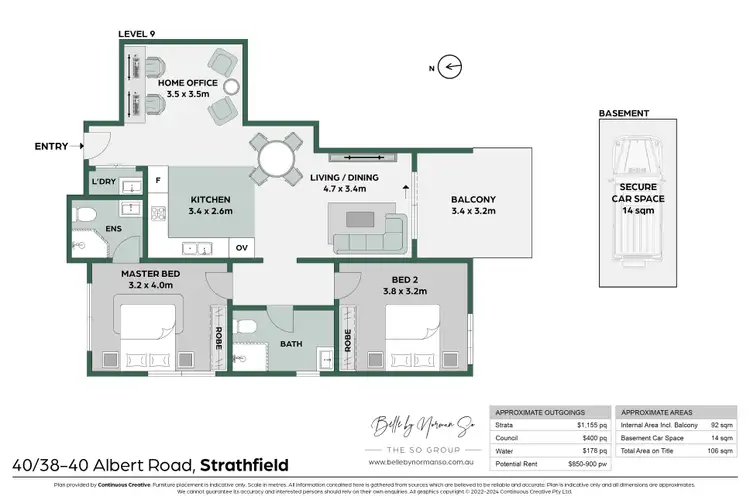 Floorplan of Homely apartment listing, 40/38-40 Albert Road, Strathfield NSW 2135