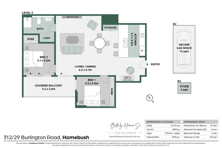 Floorplan of Homely apartment listing, 312/29-35 Burlington Road, Homebush NSW 2140