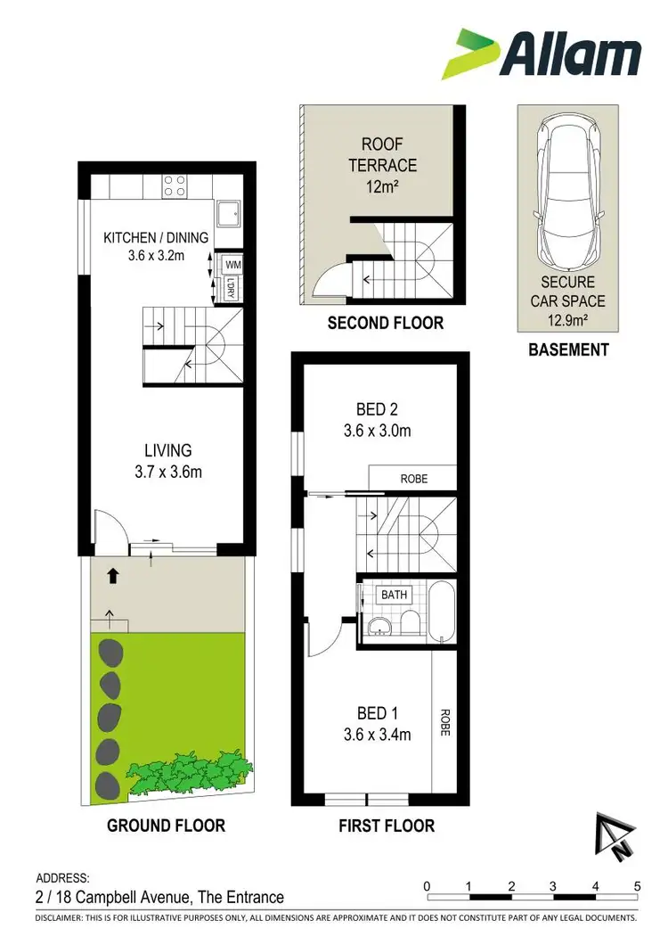 Floorplan of Homely townhouse listing, 2/18 Campbell Avenue, The Entrance NSW 2261