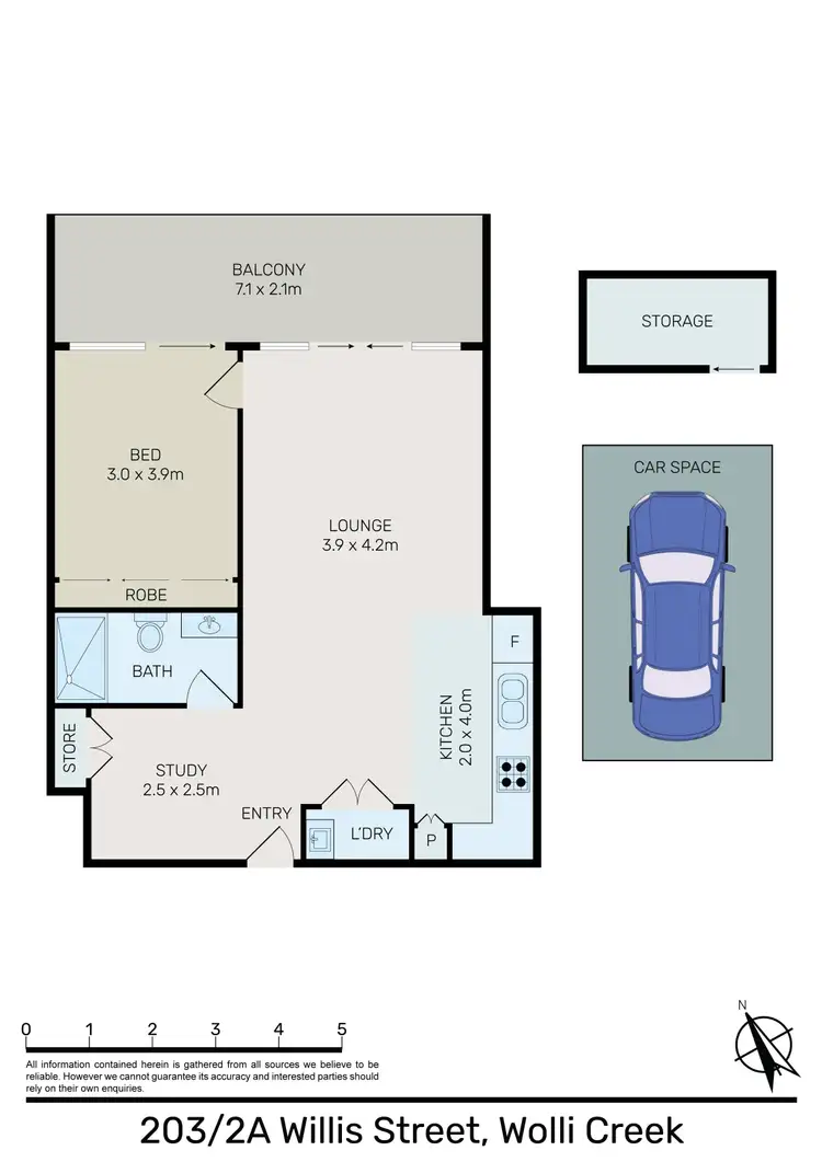 Floorplan of Homely unit listing, 203/2A Willis Street, Wolli Creek NSW 2205