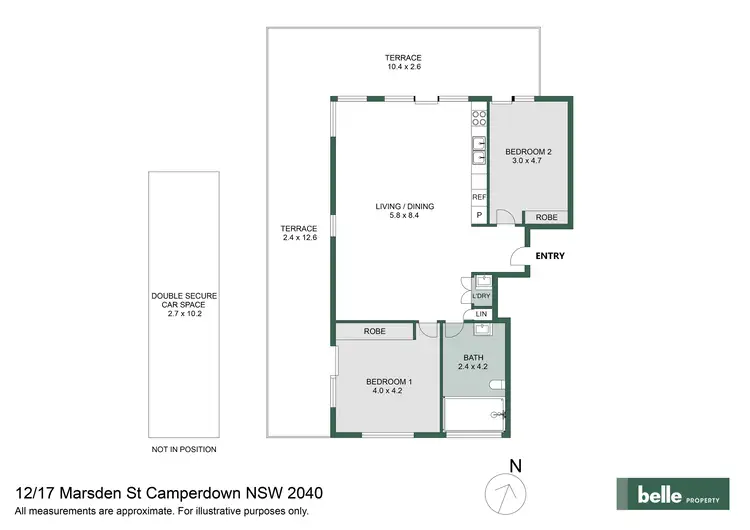 Floorplan of Homely apartment listing, 12/15-17 Marsden Street, Camperdown NSW 2050