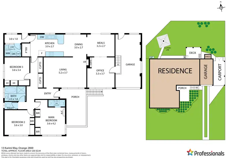 Floorplan of Homely house listing, 13 Karimi Way, Orange NSW 2800