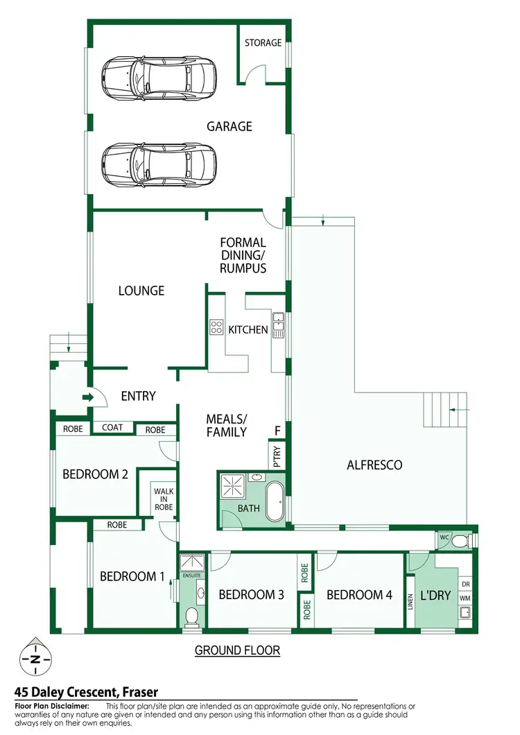 Floorplan of Homely house listing, 45 Daley Crescent, Fraser ACT 2615