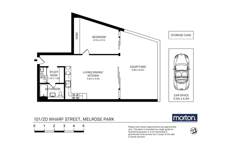 Floorplan of Homely apartment listing, 101/2D Wharf Road, Melrose Park NSW 2114