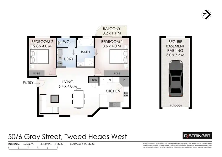 Floorplan of Homely unit listing, 50/6 Gray Street, Tweed Heads West NSW 2485