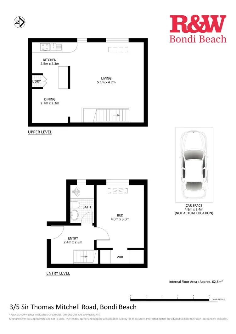 Floorplan of Homely apartment listing, 3/5 Sir Thomas Mitchell Road, Bondi Beach NSW 2026