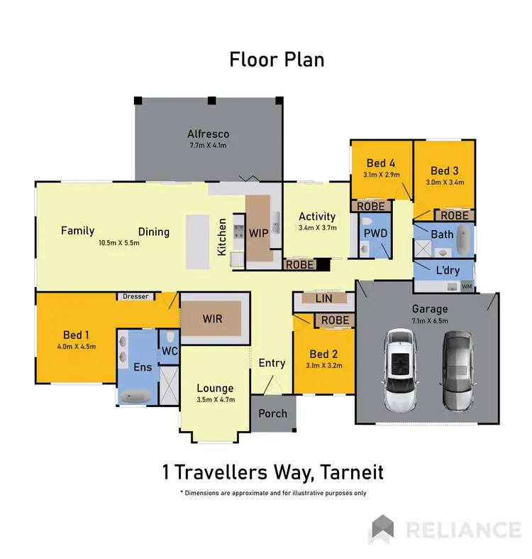 Floorplan of Homely house listing, 1 Travellers Way, Tarneit VIC 3029