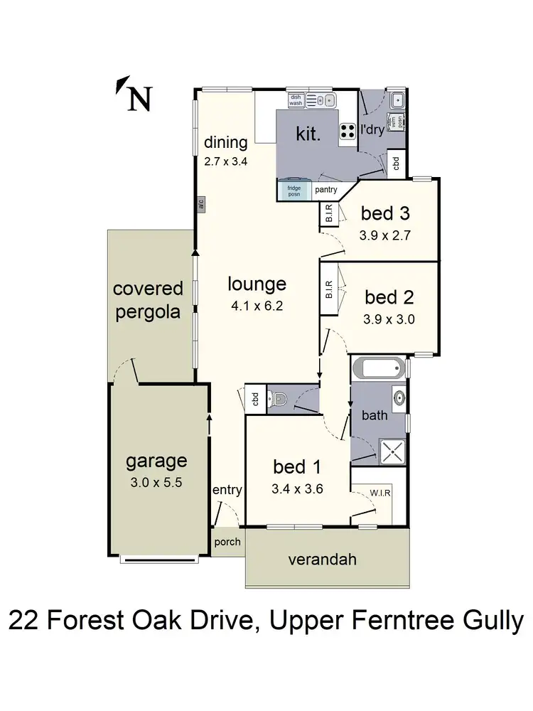 Floorplan of Homely house listing, 22 Forest Oak Drive, Upper Ferntree Gully VIC 3156