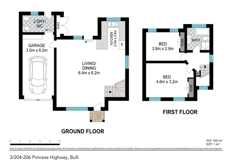 Floorplan of Homely townhouse listing, 3/204-206 Princes Highway, Bulli NSW 2516