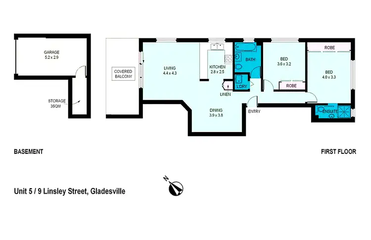 Floorplan of Homely apartment listing, 5/9 Linsley Street, Gladesville NSW 2111