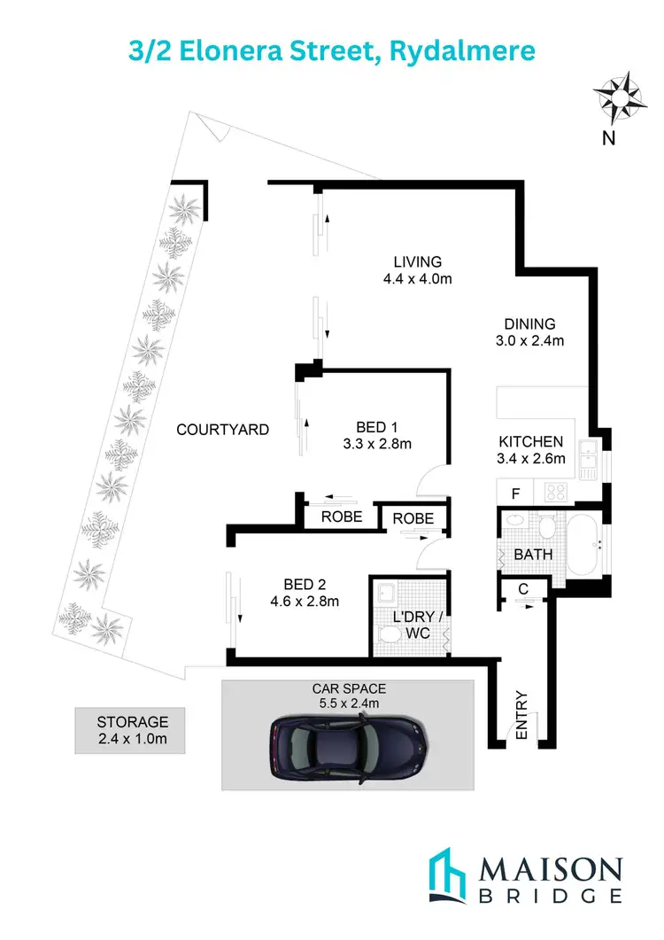 Floorplan of Homely apartment listing, 3/2 Elonera Street, Rydalmere NSW 2116