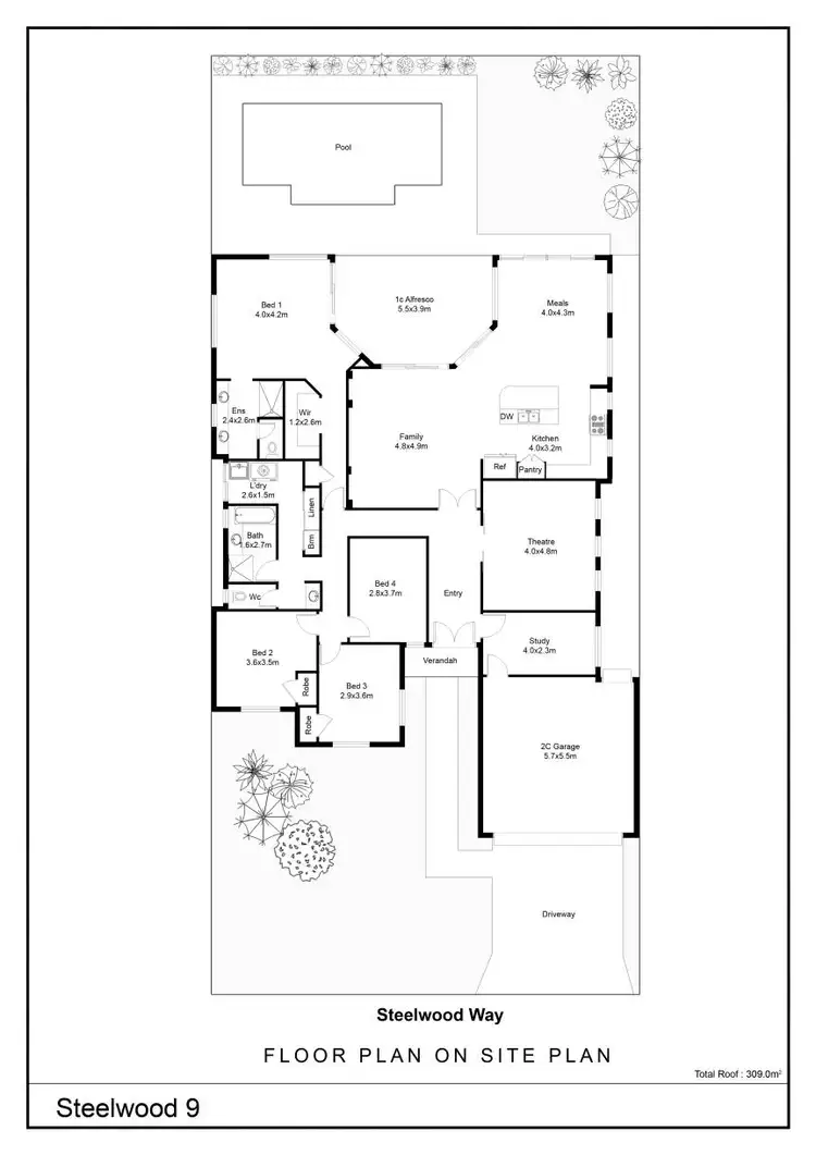 Floorplan of Homely house listing, 9 Steelwood Way, Helena Valley WA 6056