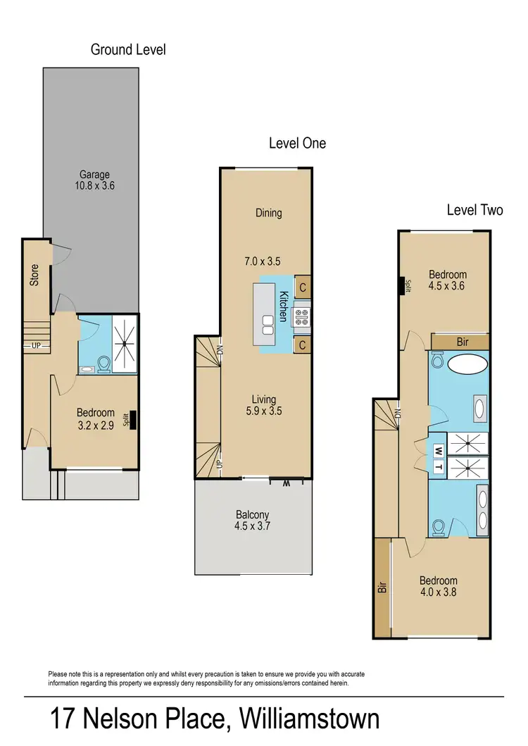 Floorplan of Homely townhouse listing, 17 Nelson Place, Williamstown VIC 3016