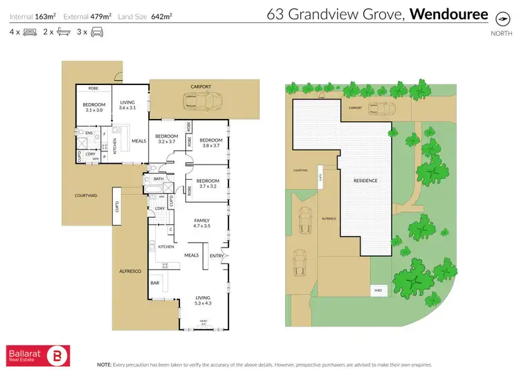 Floorplan of Homely house listing, 63 Grandview Grove, Wendouree VIC 3355