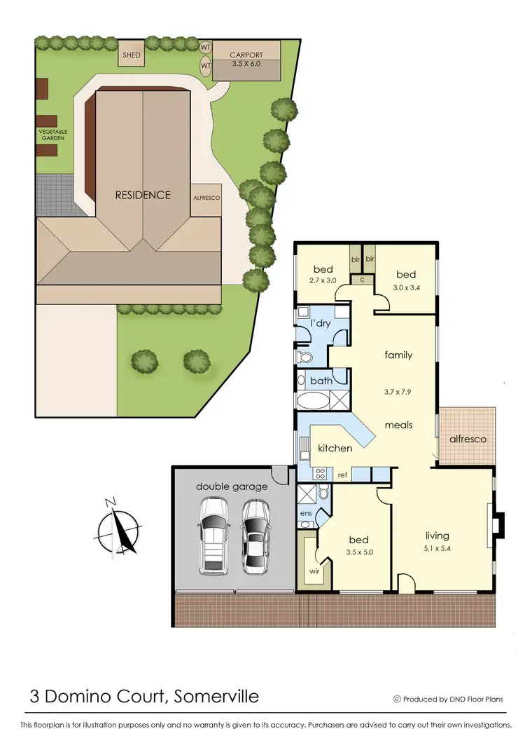Floorplan of Homely house listing, 3 Domino Court, Somerville VIC 3912