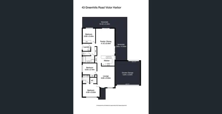 Floorplan of Homely house listing, 43 Greenhills Road, Victor Harbor SA 5211