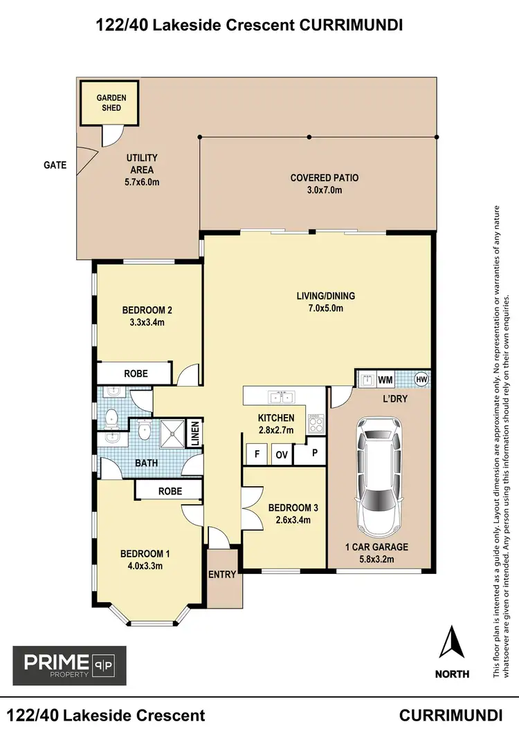 Floorplan of Homely unit listing, 122/40 Lakeside Crescent, Currimundi QLD 4551