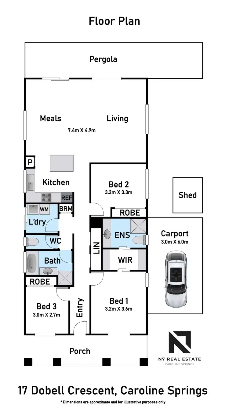 Floorplan of Homely house listing, 17 Dobell Crescent, Caroline Springs VIC 3023