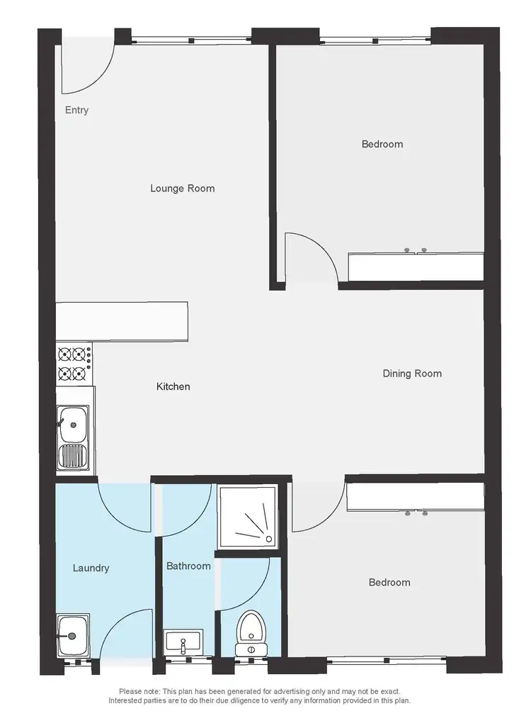 Floorplan of Homely unit listing, 1/516 Alldis Avenue, Lavington NSW 2641