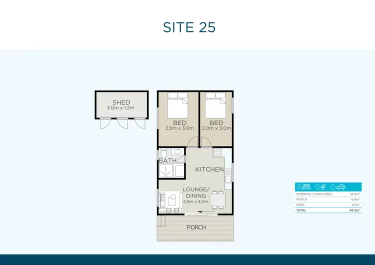 Floorplan of Homely retirement listing, 25/217 Commercial Road, Vineyard NSW 2765