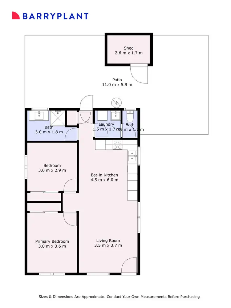 Floorplan of Homely unit listing, 1/19 The Boulevard, Mildura VIC 3500