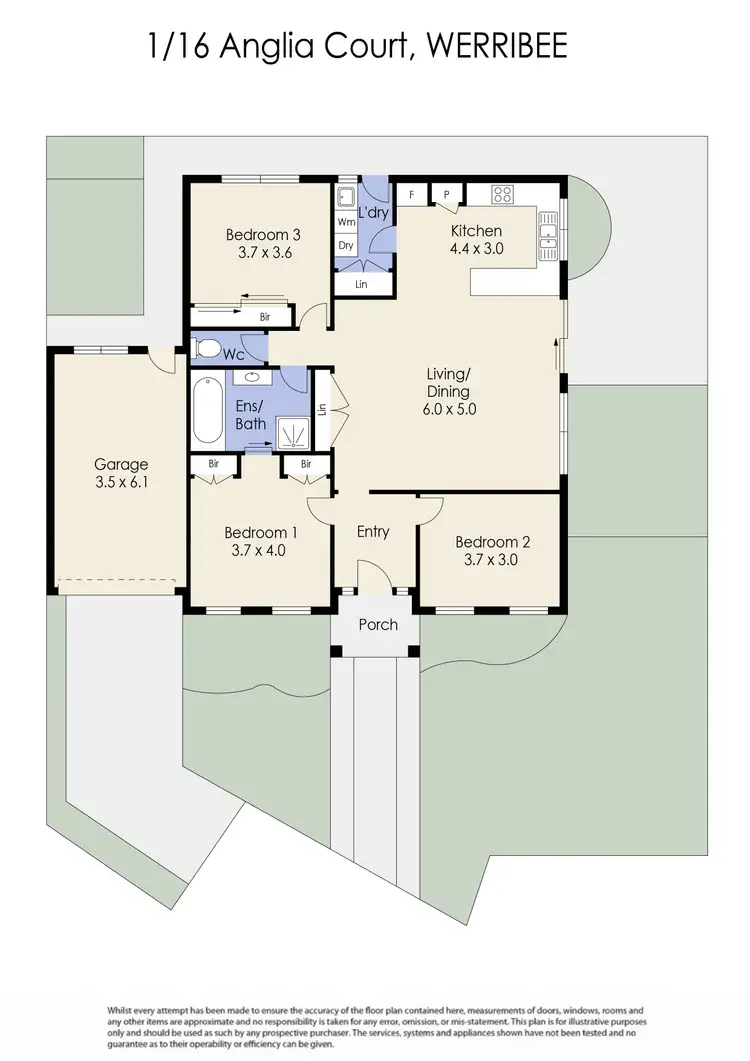 Floorplan of Homely unit listing, 1/16 Anglia Court, Werribee VIC 3030