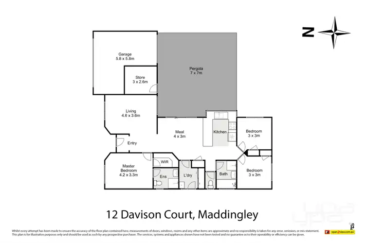 Floorplan of Homely house listing, 12 Davison Court, Maddingley VIC 3340
