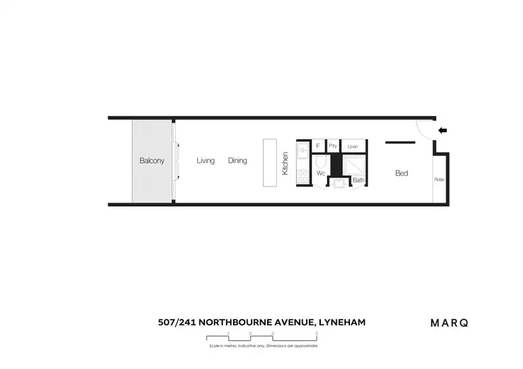 Floorplan of Homely apartment listing, 507/241 Northbourne Avenue, Lyneham ACT 2602