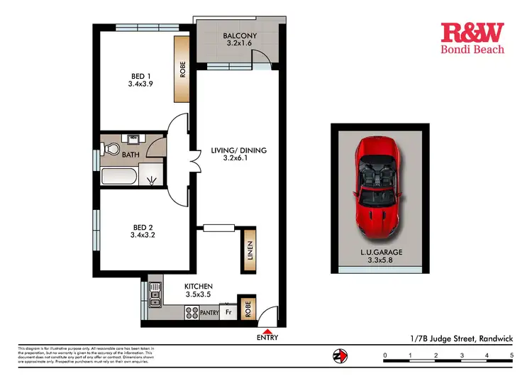 Floorplan of Homely apartment listing, 1/7B Judge Street, Randwick NSW 2031
