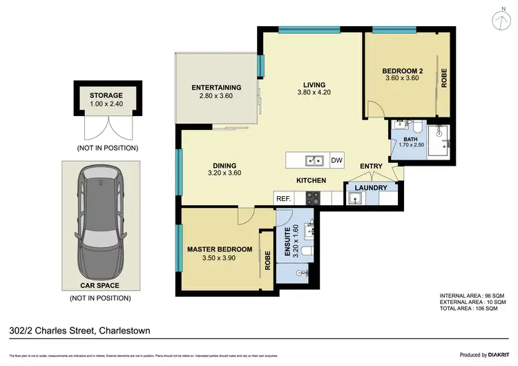 Floorplan of Homely unit listing, 302/2 Charles Street, Charlestown NSW 2290