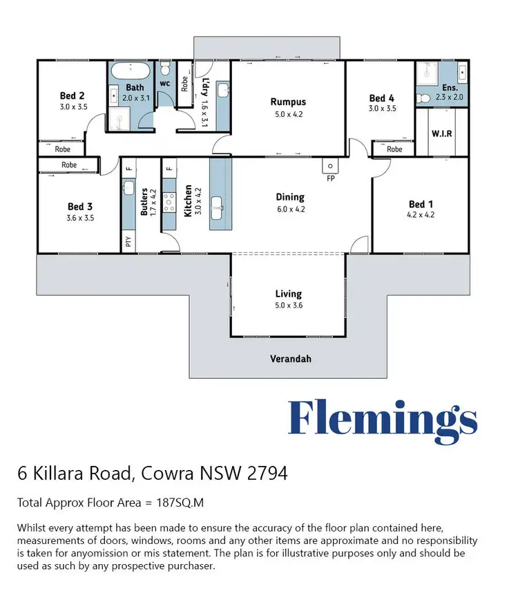 Floorplan of Homely house listing, 6 Killara Road, Cowra NSW 2794