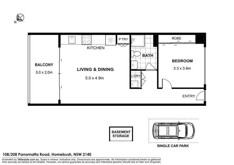 Floorplan of Homely apartment listing, 108/208 Parramatta Road, Homebush NSW 2140