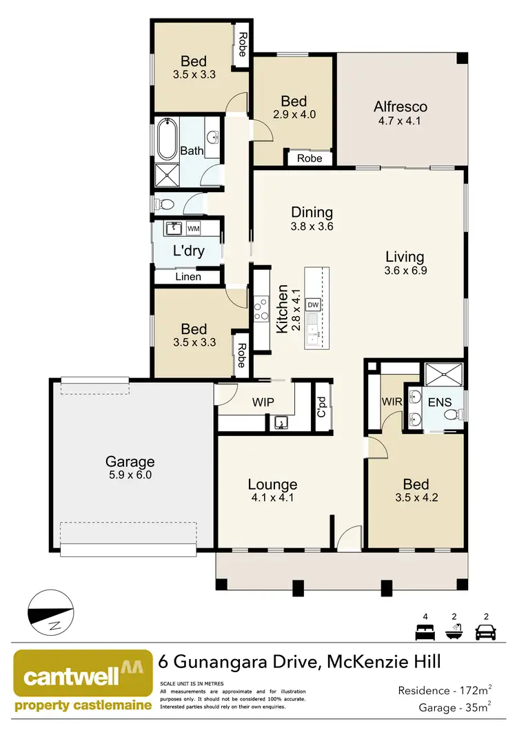 Floorplan of Homely house listing, 6 Gunangara Drive, Muckleford VIC 3451