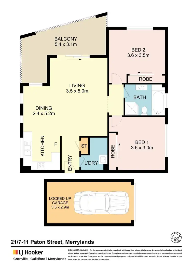 Floorplan of Homely unit listing, 21/7-11 Paton Street, Merrylands NSW 2160