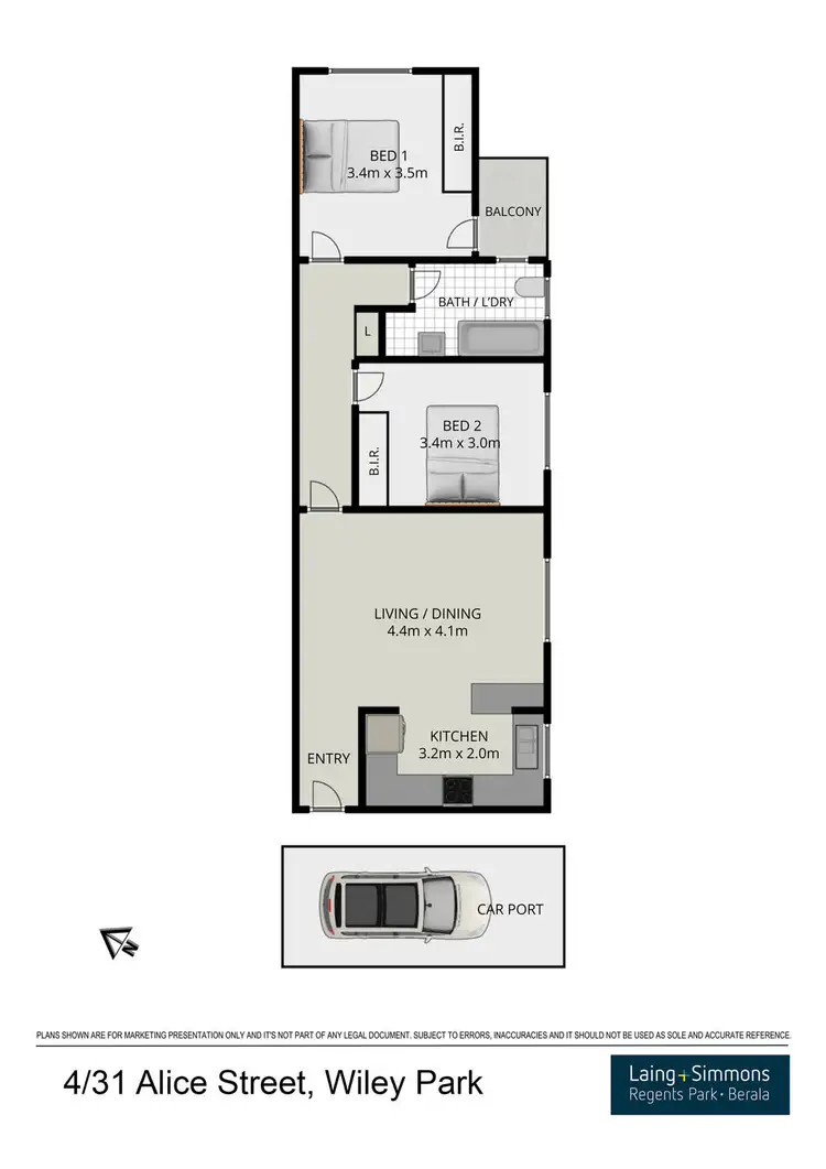 Floorplan of Homely apartment listing, 4/31 Alice Street, Wiley Park NSW 2195