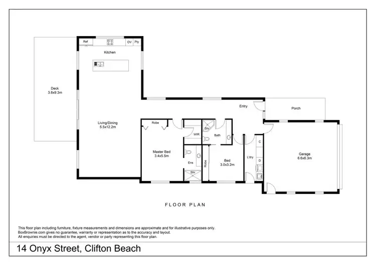 Floorplan of Homely house listing, 14 Onyx Street, Clifton Beach QLD 4879