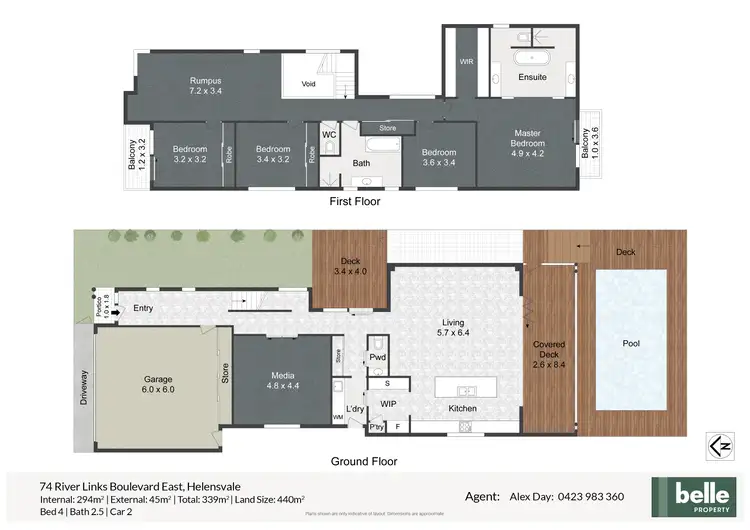 Floorplan of Homely house listing, 74 River Links Boulevard, Helensvale QLD 4212