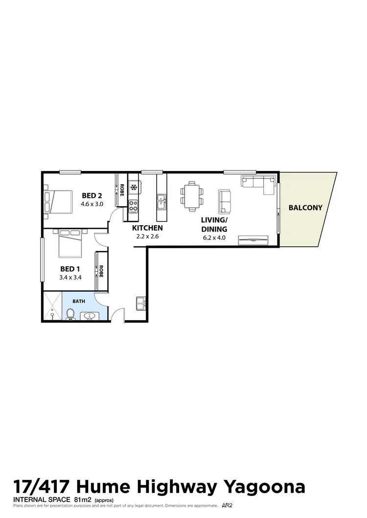 Floorplan of Homely unit listing, 17/417 Hume Highway, Yagoona NSW 2199
